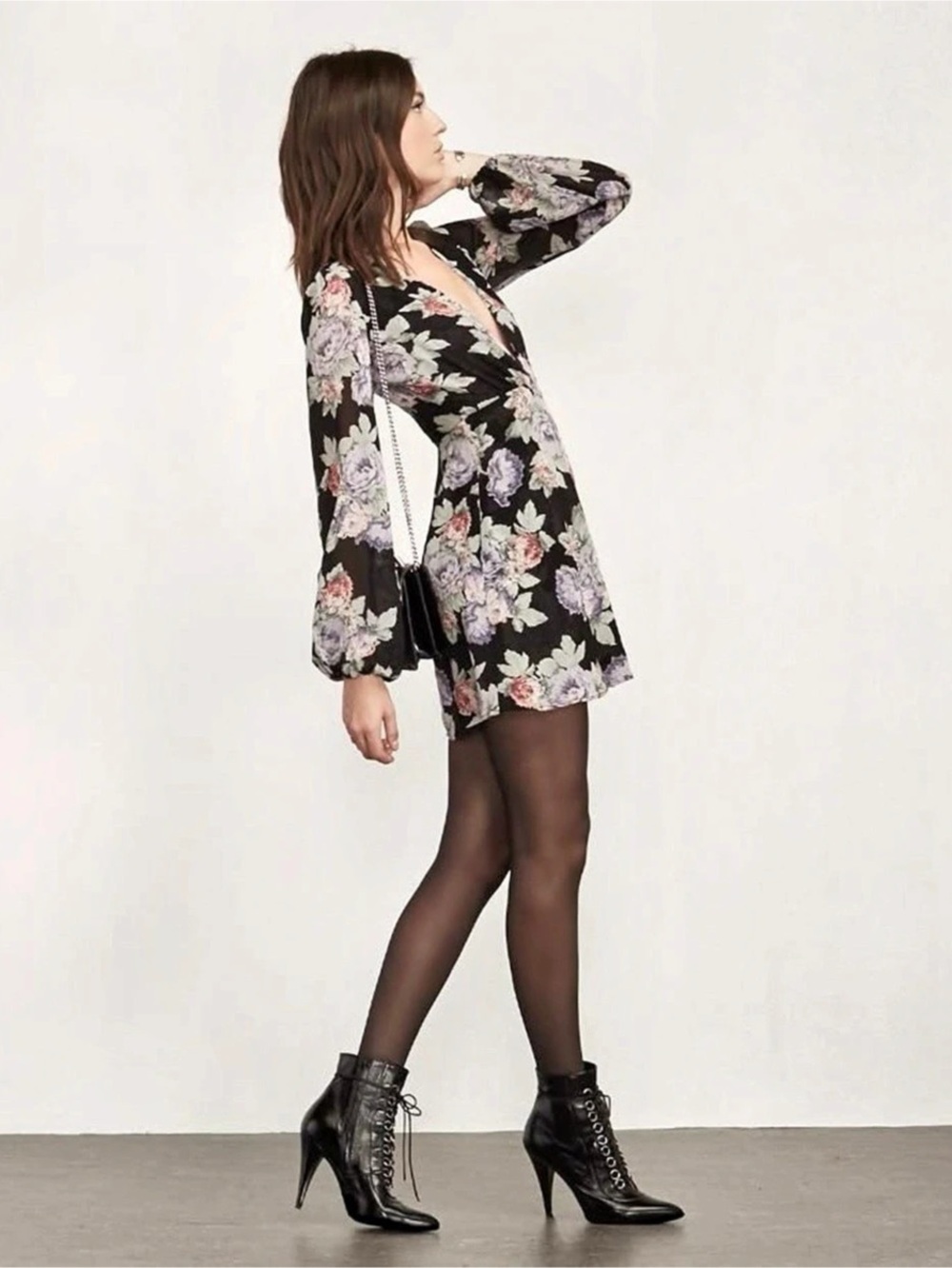 REFORMATION Lucy Goya Floral Mini Dress